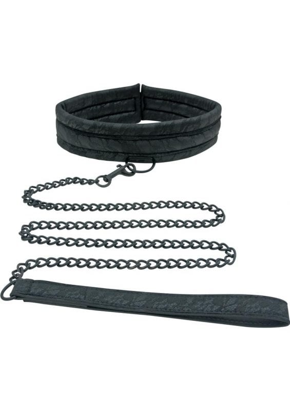 Midnight Lace Collar And Leash Set Black