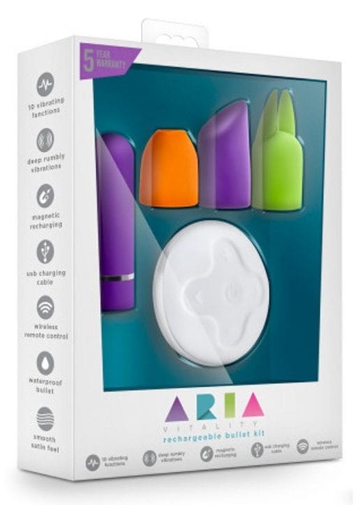 Aria Vitality Rechargeable Bullet Kit Waterproof Plum