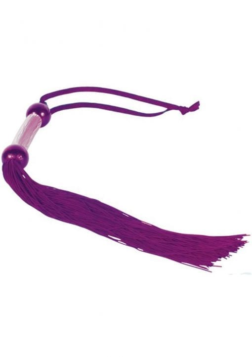 Sex And Mischief Small Rubber Whip 10 Inch Purple