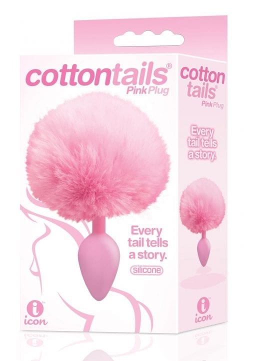 The 9 Cottontails Bunny Tail Plug Pink Anal Plug Non Vibrating Silicone