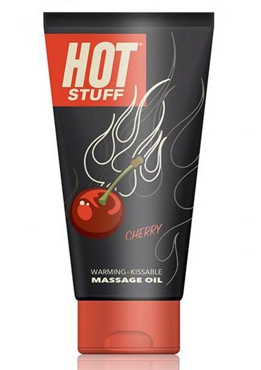 Hot Stuff Edible Warming Water Based Massage Oil Cherry 6 Ounce