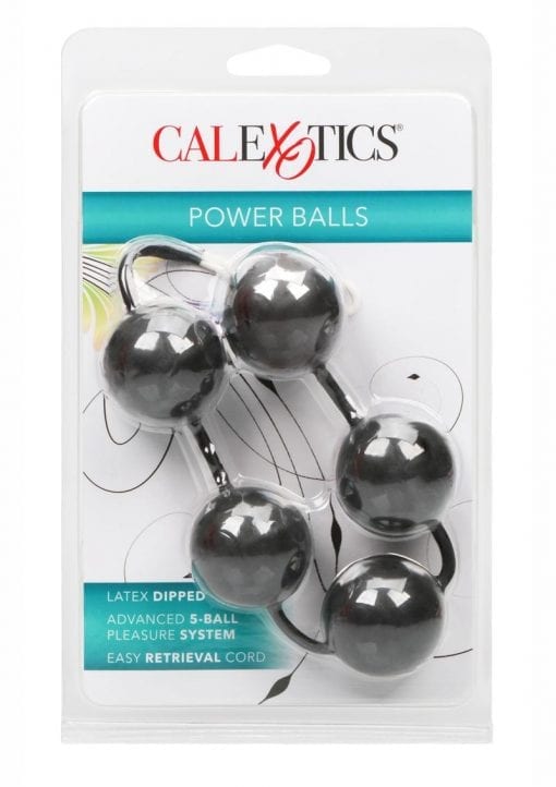 Anna Malles Power Balls Latex Dipped Weighted Pleasure Balls 1.25 Inch Black