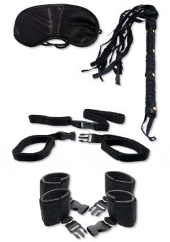 Fetish Fantasy Series Bedroom Bondage (5 Piece Kit) - Black