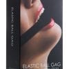 Ouch Elastic Ball Gag With Stretchable Strap - Black
