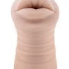 M for Men Angie Vibrating Masturbator With Bullet - Mouth - Vanilla