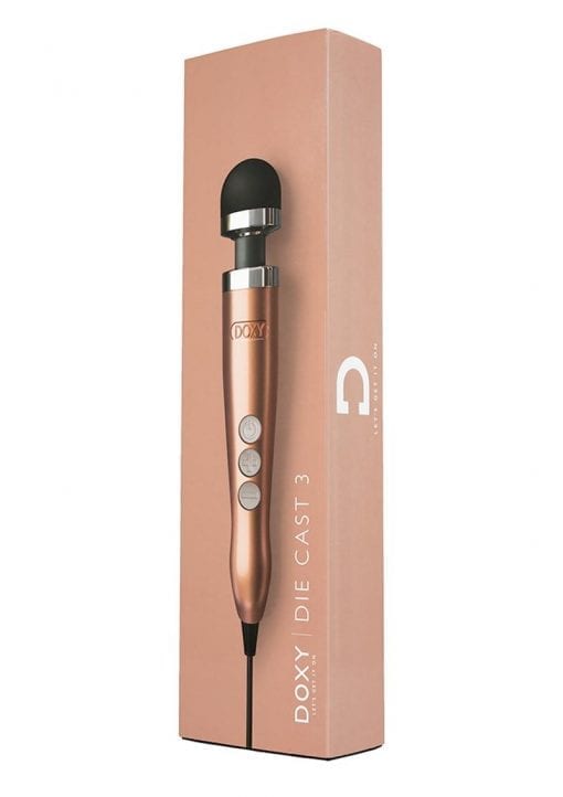 Doxy Die Cast 3 Wand Body Massager - Rose Gold/Black