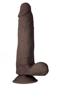 Realcocks Dual Layered 04 Bendable Thick Dildo 8in - Chocolate