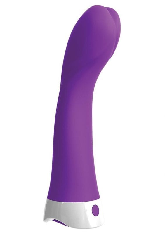 Threesome Wall Banger G Silicone Rechargeable Vibrator With Remote Control - Purple