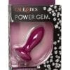 Power Gem Vibrating Petite Crystal Probe Silicone Rechargeable Butt Plug - Purple