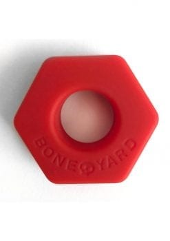 Boneyard Bust A Nut 2X Stretch Silicone Cock Ring Ball Stretcher - Red