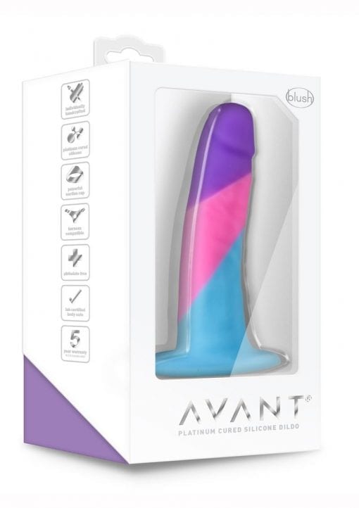 Avant D15 Vision Of Love Silicone Dildo 5.5in - Multi Color