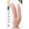 Dr. Skin Dual Penetrating Dildo With Suction Cup 8in - Vanilla