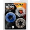 Stay Hard Triple Stretch Cock Rings (3 Pack) - Multiple Colors
