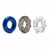 Stay Hard Triple Stretch Cock Rings (3 Pack) - Multiple Colors