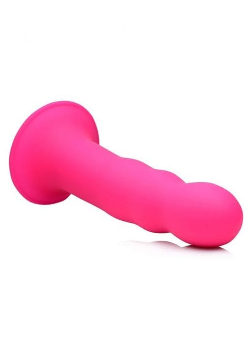 Squeeze-It Squeezable Wavy 7.2in Dildo - Pink