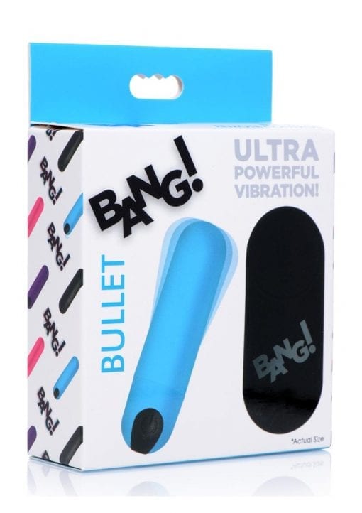 Bang! Vibrating Bullet with Remote Control - Blue
