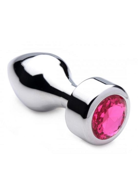 Booty Sparks Weighted Base Aluminum Plug Gem - Medium - Pink