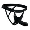 Size Matters Hollow Silicone Dildo Strap-On - Black