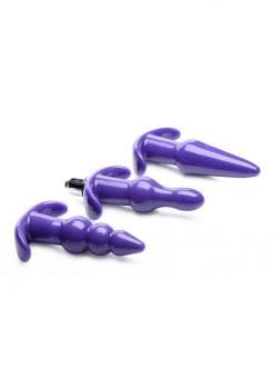 Frisky Thrill Trio Anal Plug Set - Purple