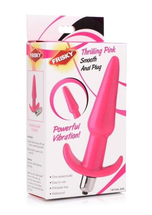 Frisky Thrilling Pink Smooth Anal Plug - Pink