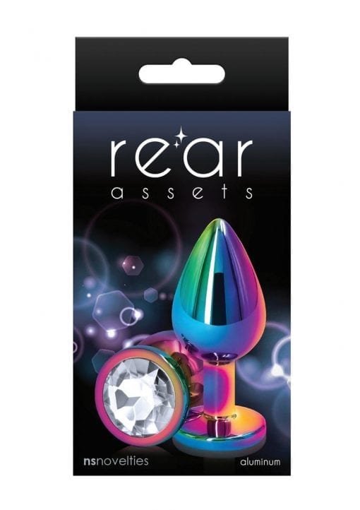 Rear Assets Multicolor Anal Plug - Medium - Clear