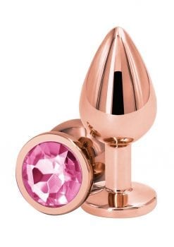 Rear Assets Rose Gold Anal Plug - Medium - Pink