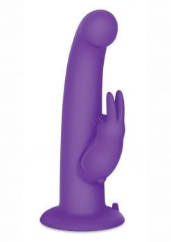 The G-Spot Rotating Rabbit Peg Rechargeable Silicone Vibrator - Purple