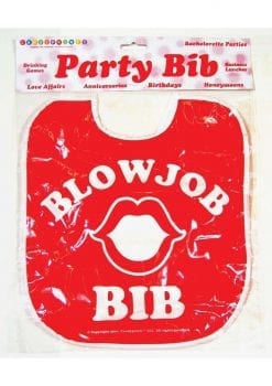 Candy Prints Party Bib Blow Job - Red