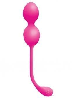 Touch Kegal Balls Silicone Rechargeable Vibrating Balls - Pink