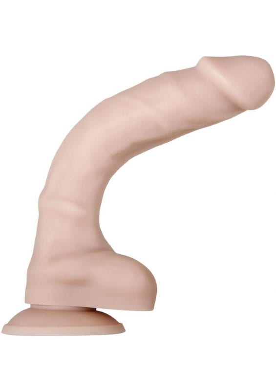 Real Supple Poseable Dildo With Balls 8.25in - Vanilla