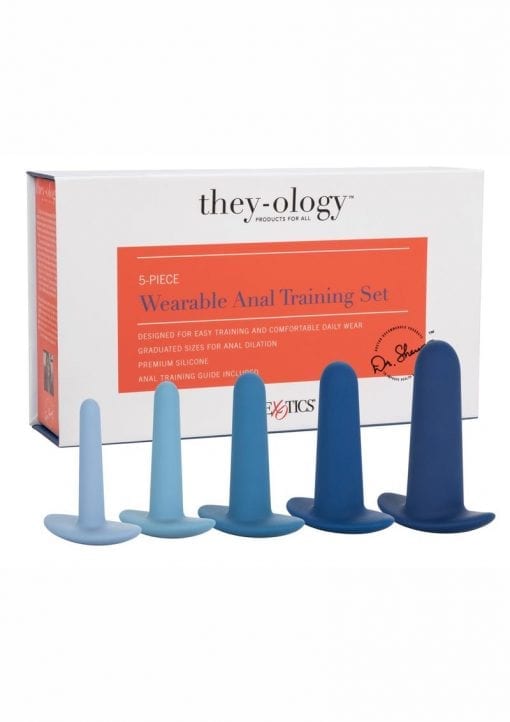 They Ology Wearable Anal Trainer (5 Piece Set) - Blue