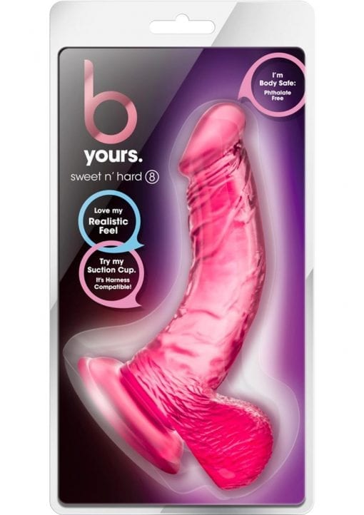 B Yours Sweet n` Hard 8 Dildo With Balls 6.5in - Pink