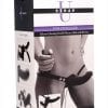 Strap U Power Pegger Silicone Vibrating Double Pleasure 6.5in Dildo with Harness - Black