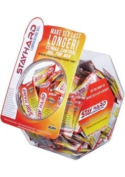 Body Action Stayhard Water Based Lubricant 3cc Foil 144/bowl