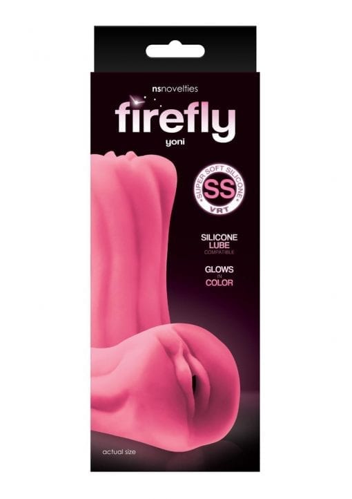 Firefly Yoni Silicone Masturbator Glow In The Dark - Pussy - Pink