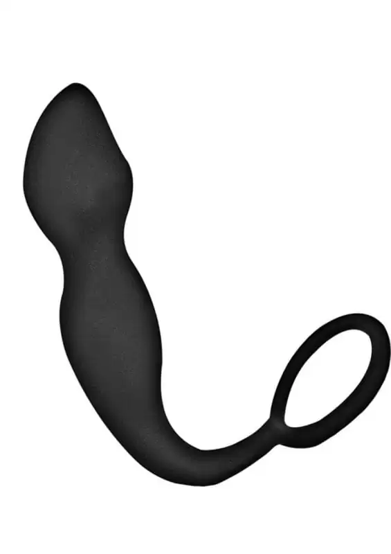 Anal Ese Collection Butt Plug Silicone Cock Ring - Black