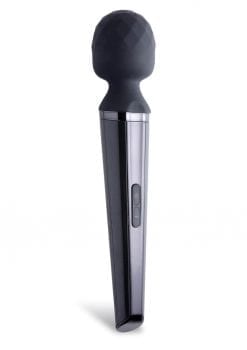 Wand Essentials Diamond Head Rechargeable Silicone Wand Massager - Black