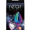 Rear Assets Multicolor Heart Anal Plug - Medium - Clear