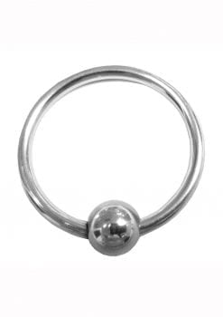 Rouge Stainless Steel Glans Ring With Ball Cock Ring - Silver