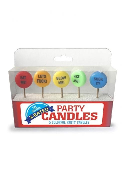 Candy Prints The Original X-Rated Party Candles Assorted Colors (5 Per Pack)