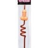 Candy Pecker Straw Strawberry Flavored Lollipop