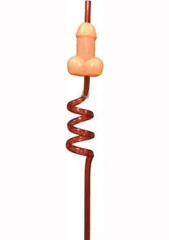 Candy Pecker Straw Strawberry Flavored Lollipop