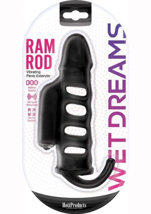 Wet Dreams Ram Rod Silicone Vibrating Anal Probe - Clear