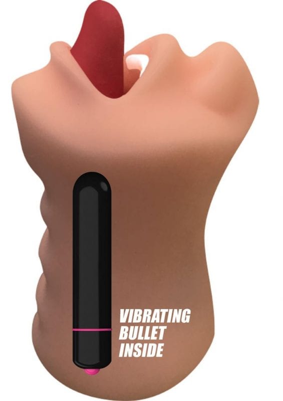 Skinsations Hum Job Vibrating Mouth Stroker - White