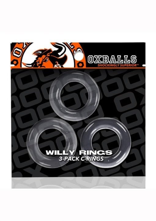 Oxballs Willy Rings Cock Rings (3 Per Pack) - Clear