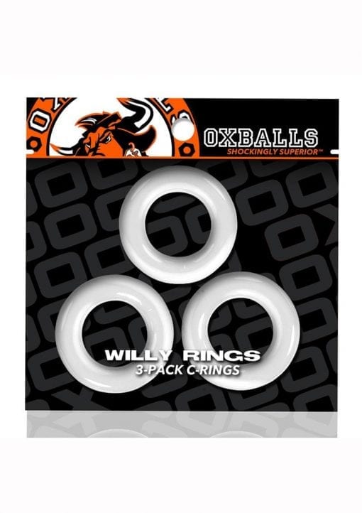 Oxballs Willy Rings Cock Rings (3 Per Pack) - White