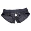 Lace Envy Black Crotchless Panty Harness - S/M - Black