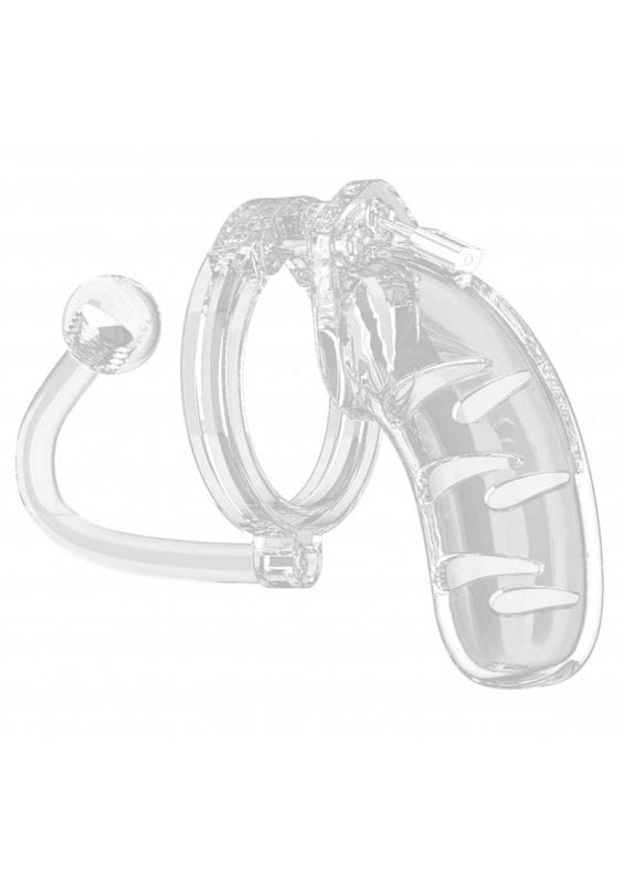 ManCage Model 11 Chastity Cage With Plug 4.5in - Clear