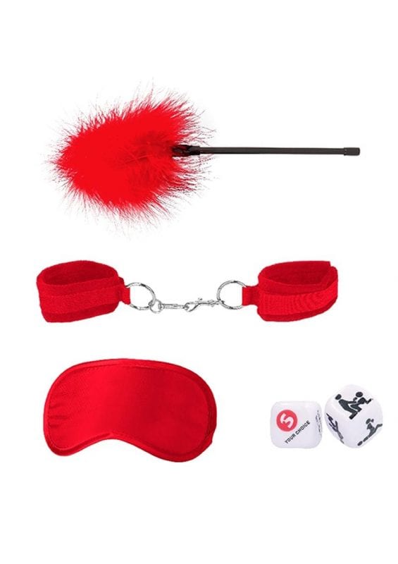 Ouch! Kits Introductory Bondage Kit #2 (4 pieces) - Red