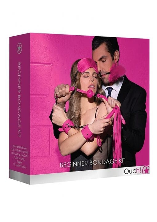 Ouch! Kits Beginners Bondage Kit (6 pieces) - Pink
